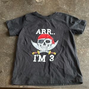 Arr.. I’m Three toddler pirate tee 4T